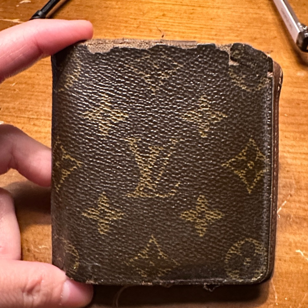 Louis Vuitton Monogram Compact Wallet in Brown and Gold